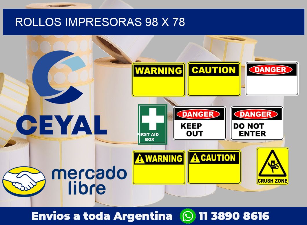 Rollos impresoras 98 x 78