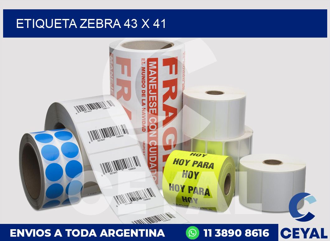 etiqueta zebra 43 x 41
