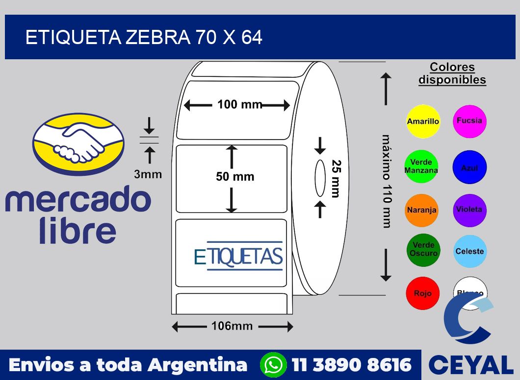 etiqueta zebra 70 x 64