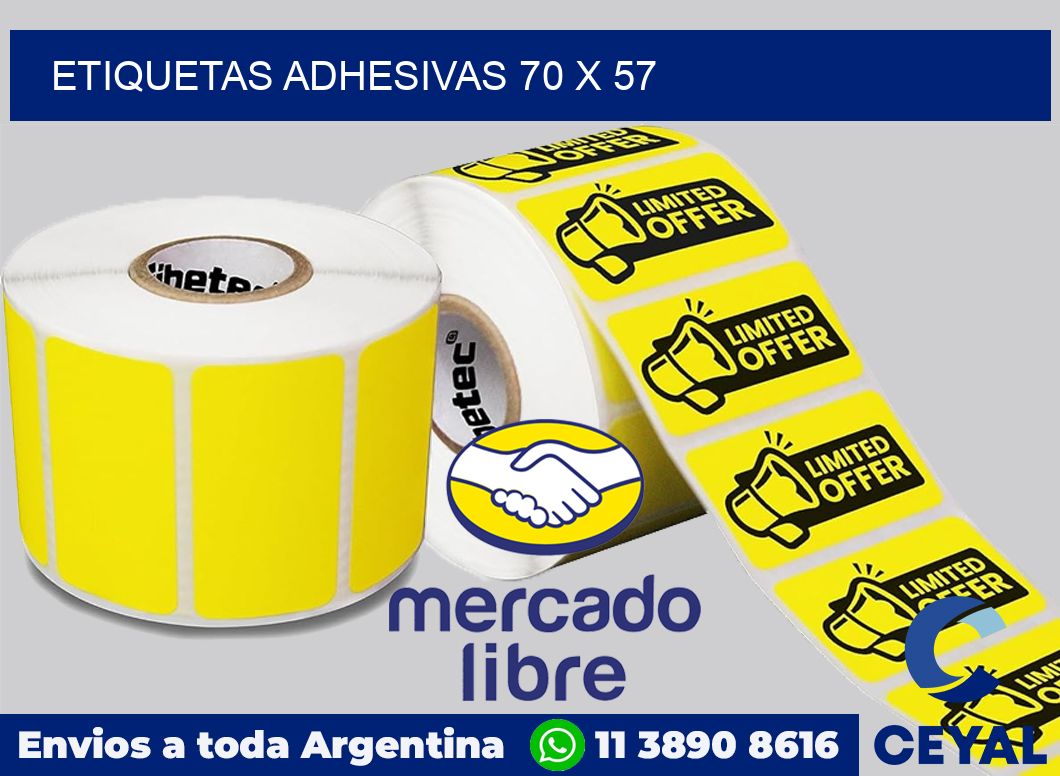 etiquetas adhesivas 70 x 57