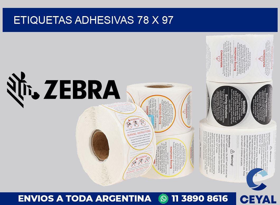 etiquetas adhesivas 78 x 97