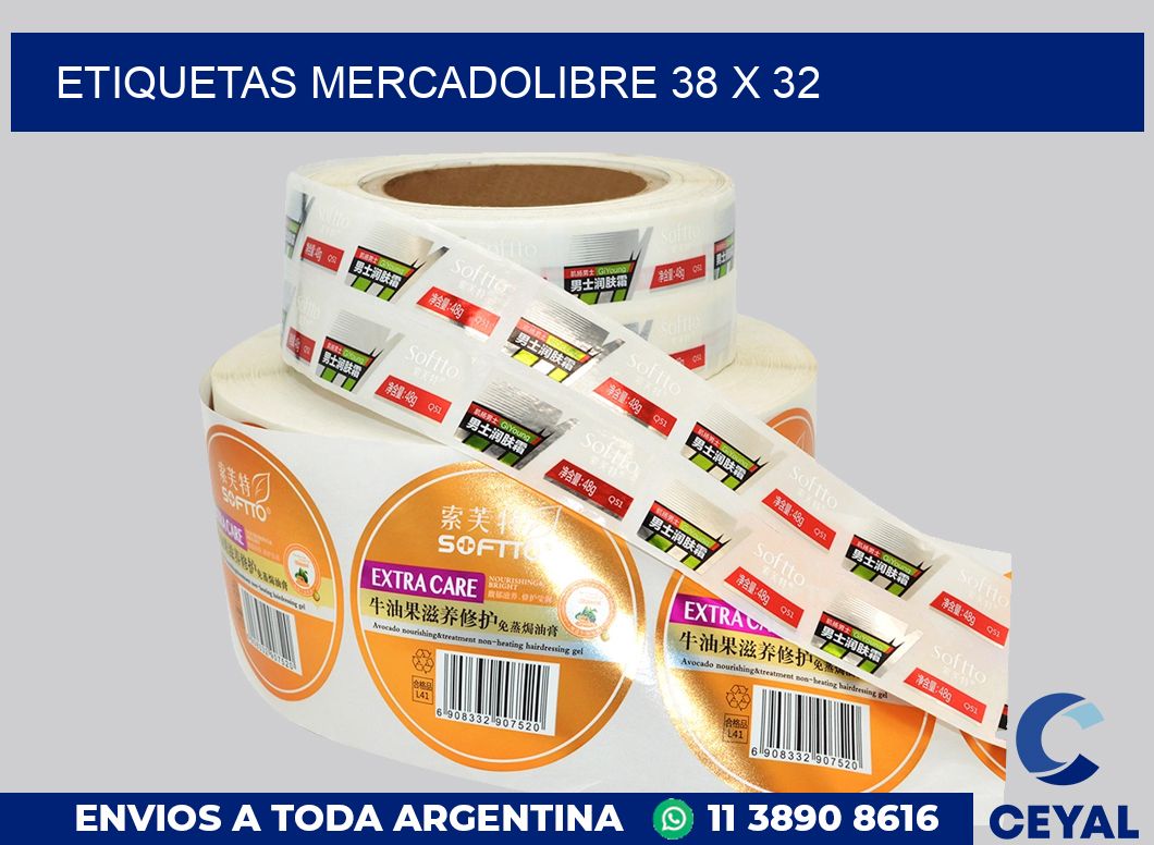 etiquetas mercadolibre 38 x 32
