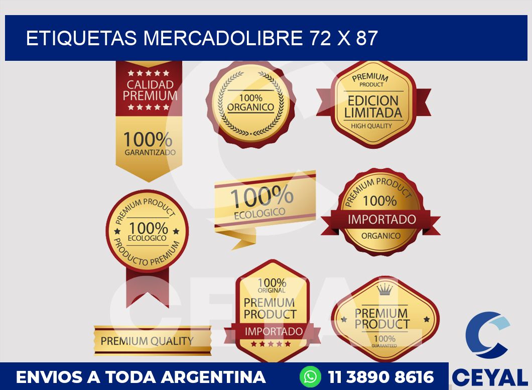 etiquetas mercadolibre 72 x 87