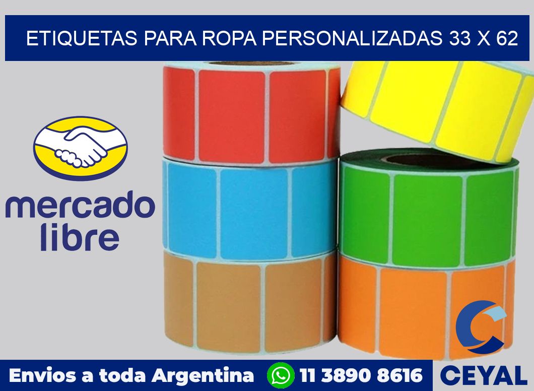 etiquetas para ropa personalizadas 33 x 62