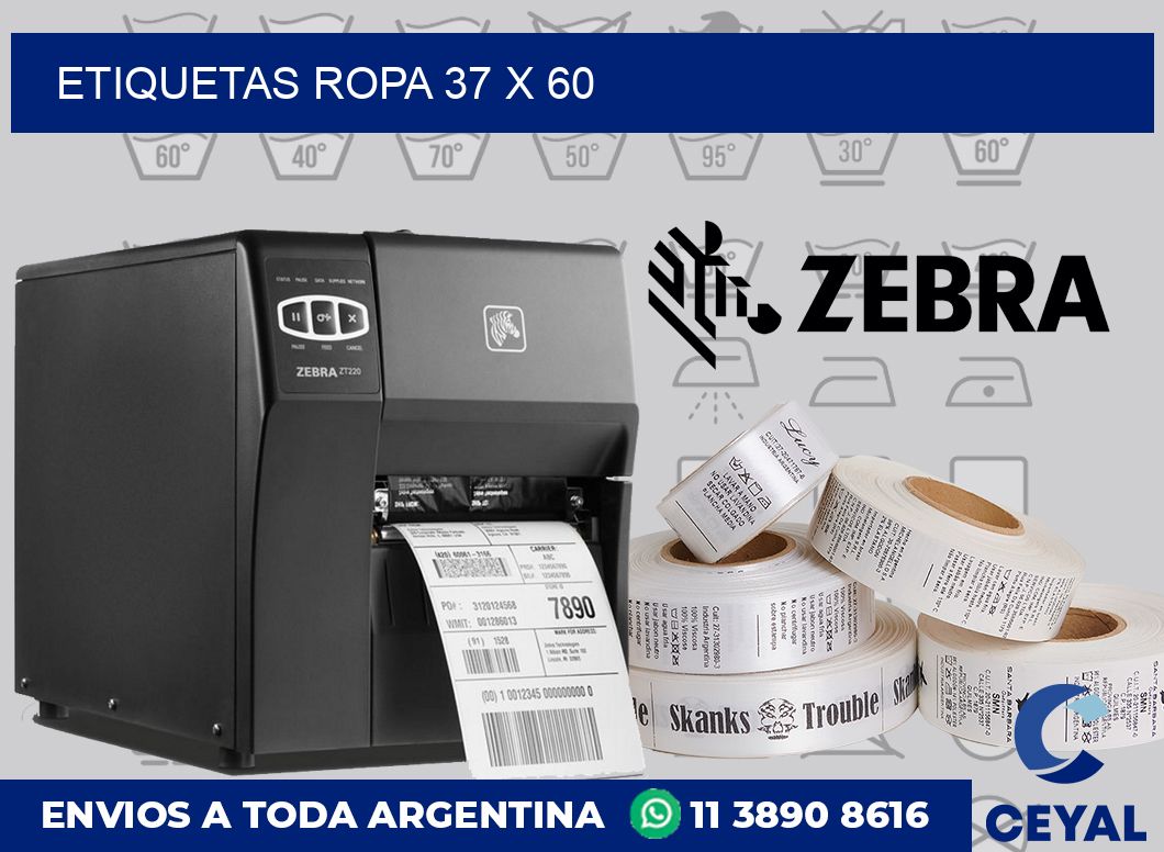 etiquetas ropa 37 x 60