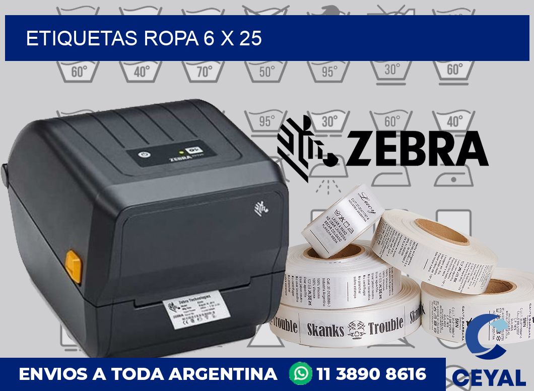 etiquetas ropa 6 x 25