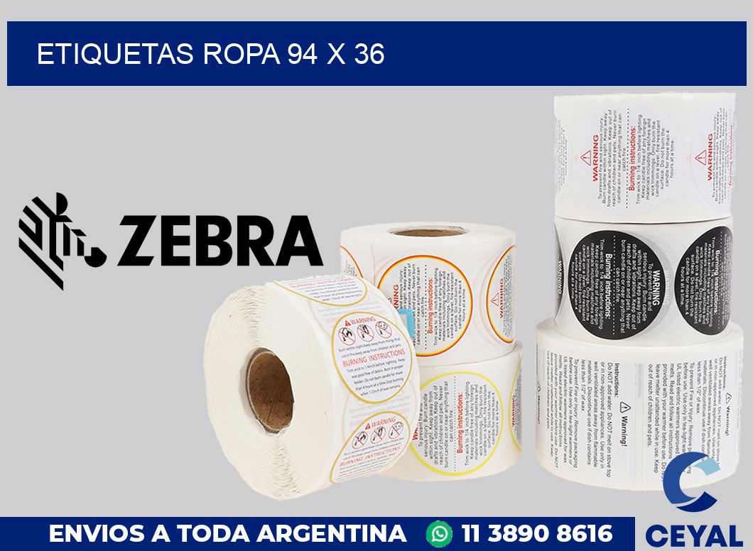 etiquetas ropa 94 x 36