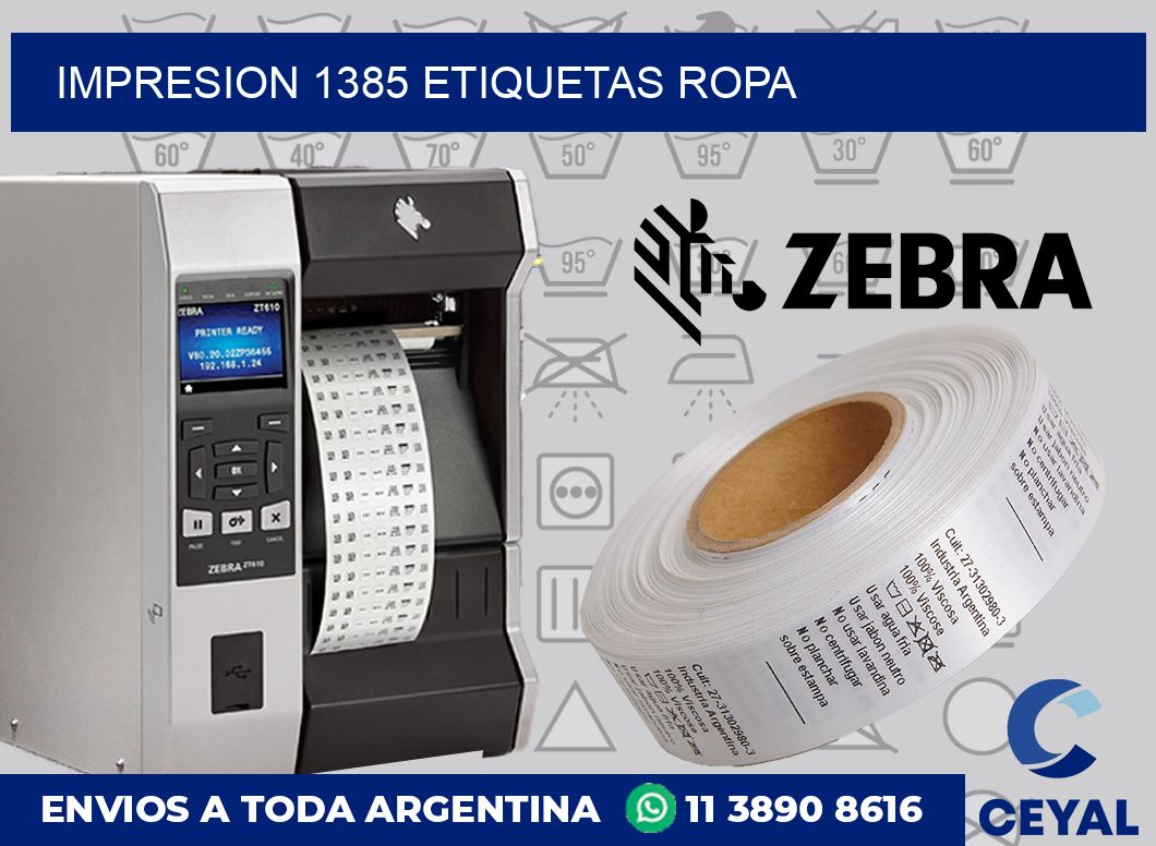 impresion 1385 etiquetas ropa