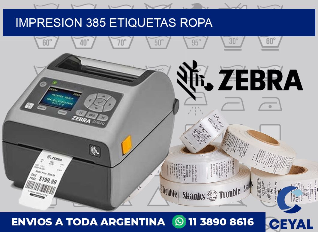 impresion 385 etiquetas ropa