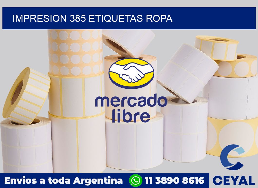 impresion 385 etiquetas ropa