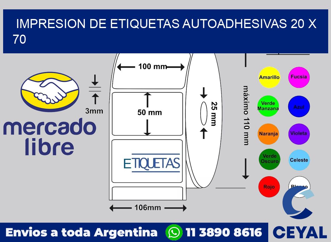 impresion de etiquetas autoadhesivas 20 x 70
