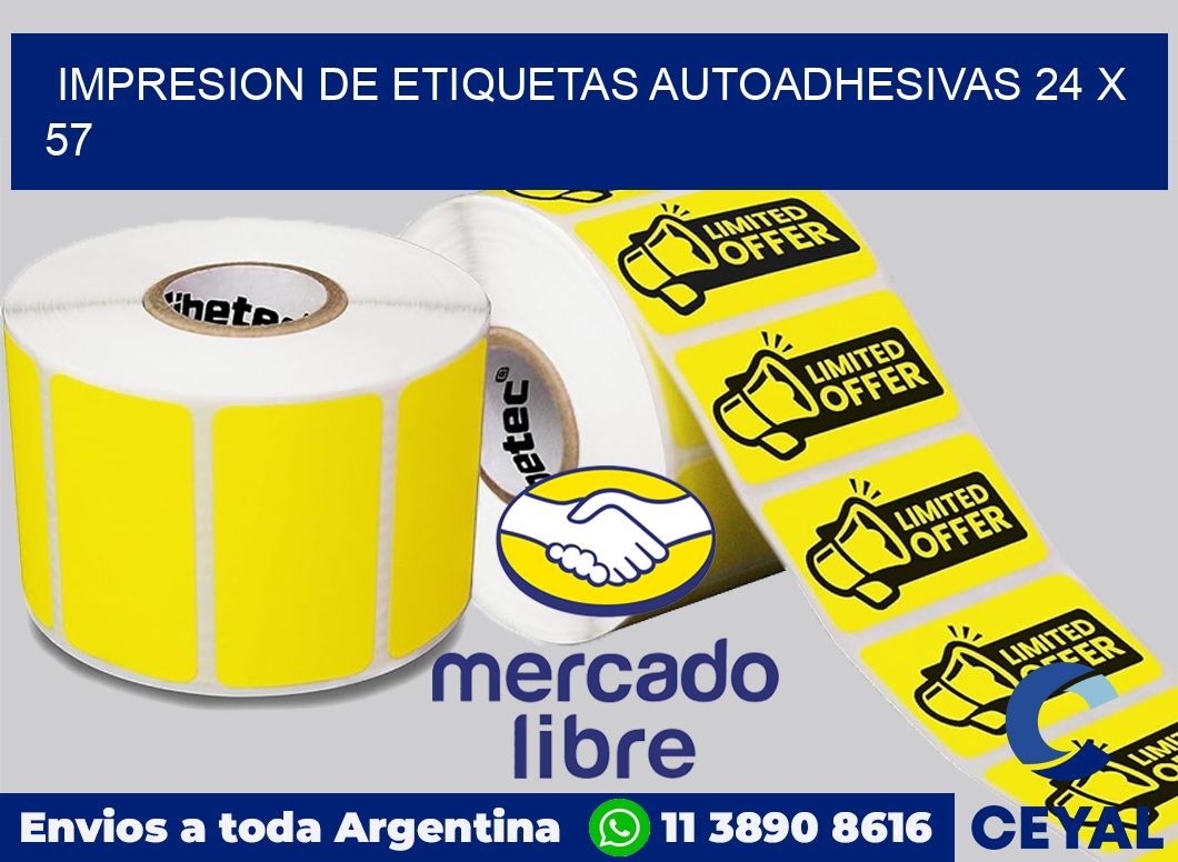 impresion de etiquetas autoadhesivas 24 x 57