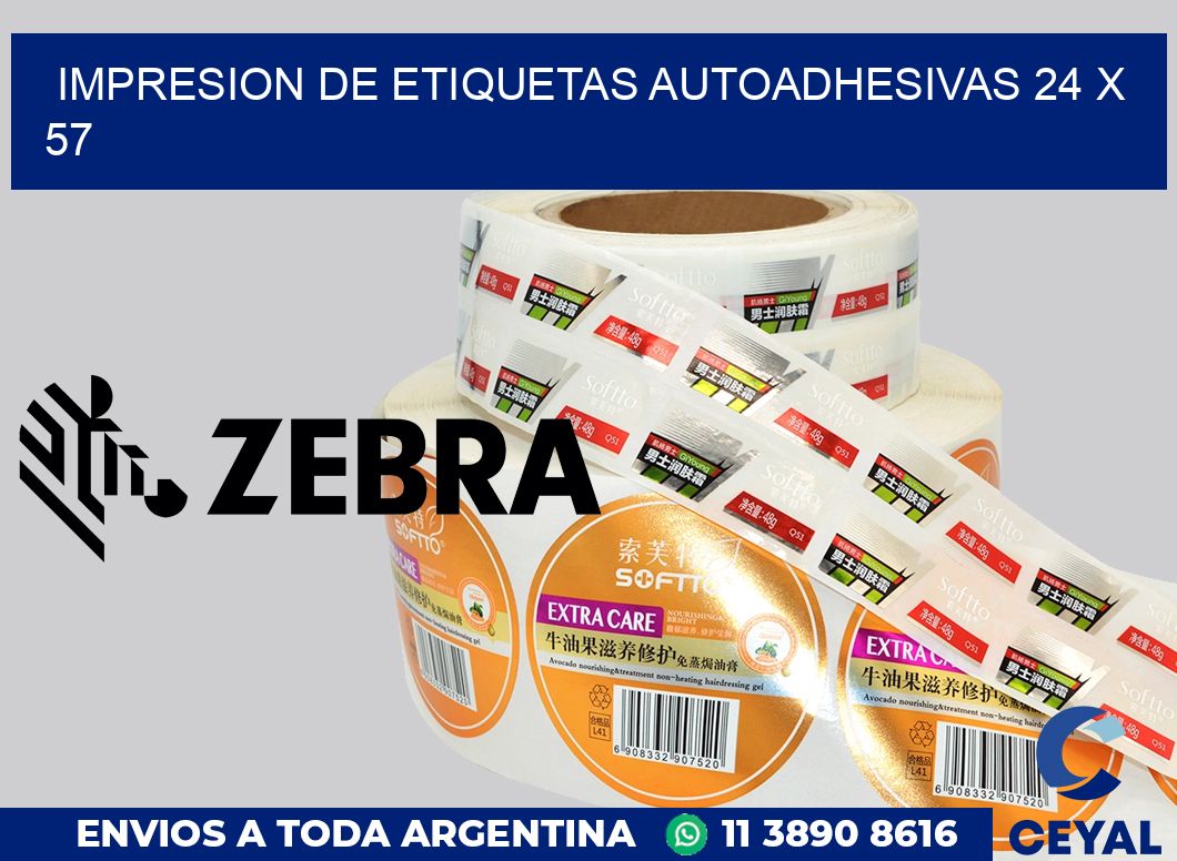 impresion de etiquetas autoadhesivas 24 x 57