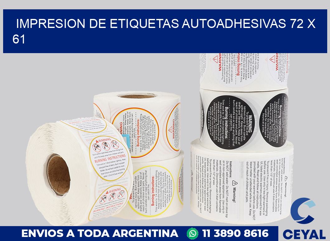 impresion de etiquetas autoadhesivas 72 x 61