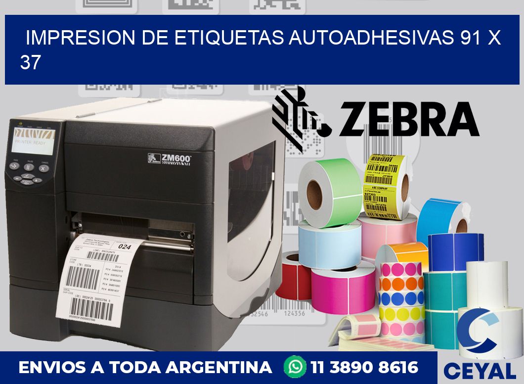 impresion de etiquetas autoadhesivas 91 x 37