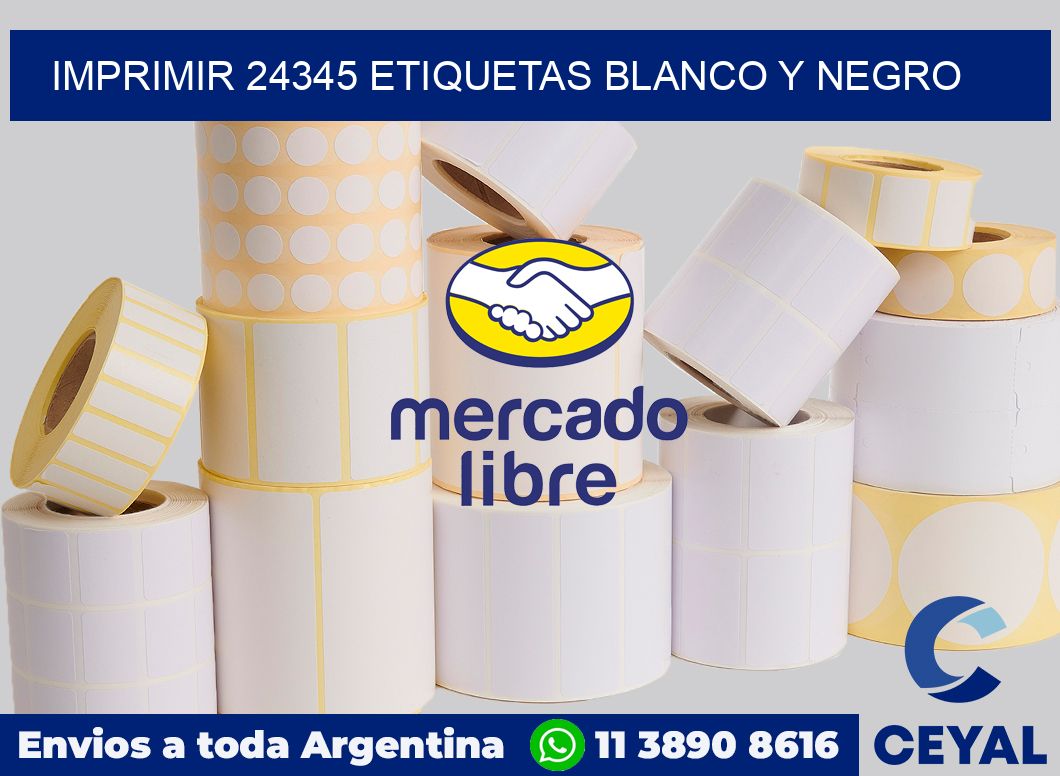 imprimir 24345 etiquetas blanco y negro