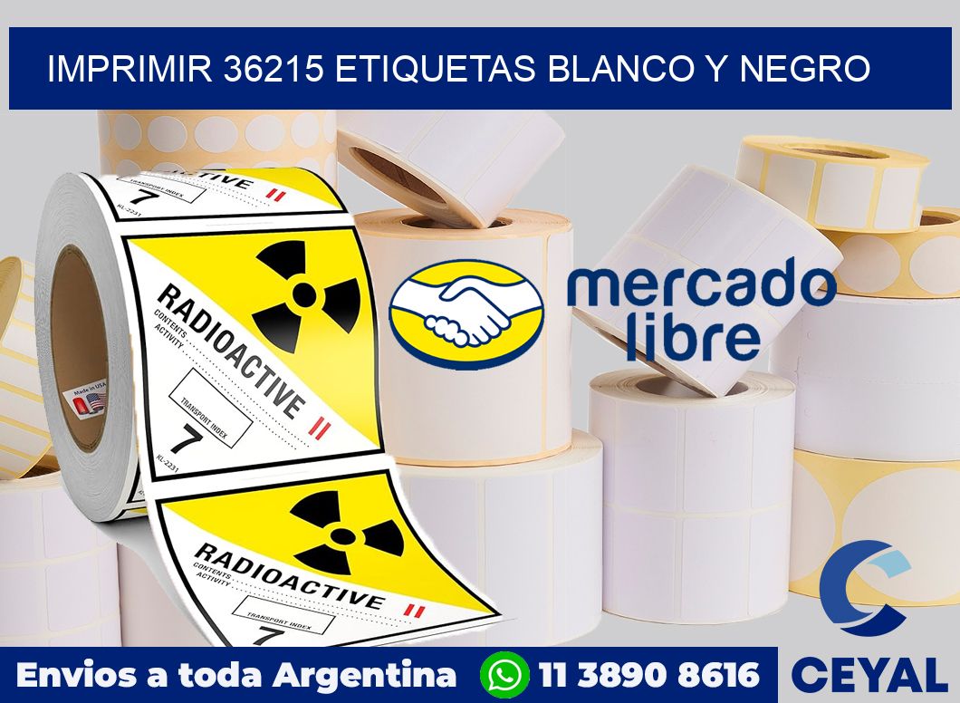 imprimir 36215 etiquetas blanco y negro