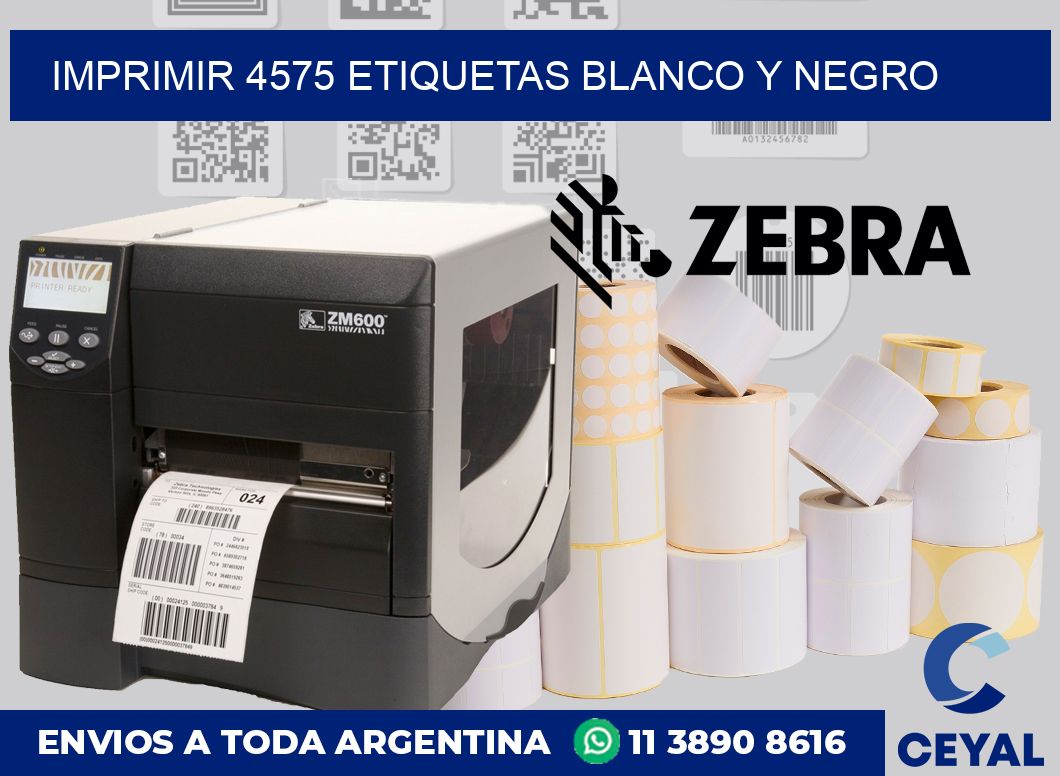 imprimir 4575 etiquetas blanco y negro