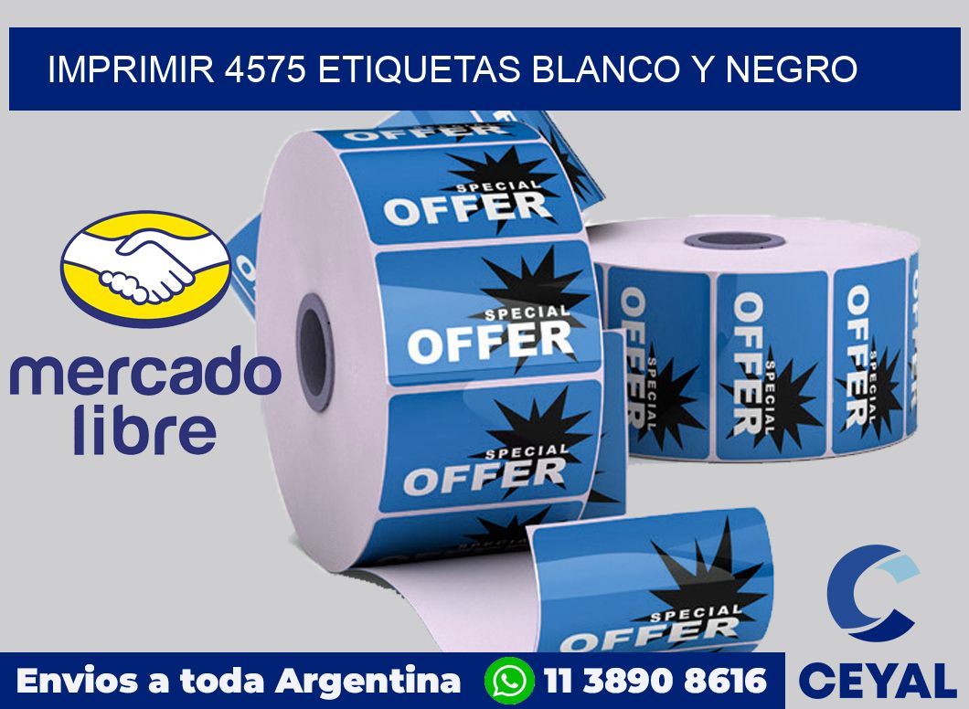 imprimir 4575 etiquetas blanco y negro
