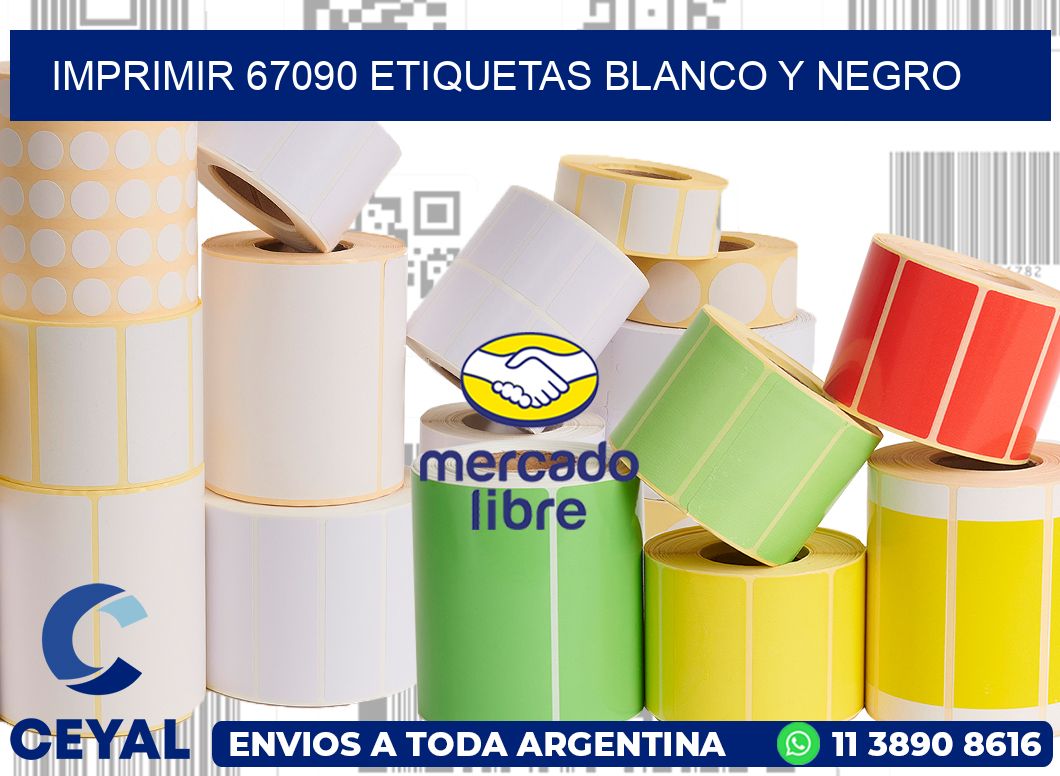 imprimir 67090 etiquetas blanco y negro
