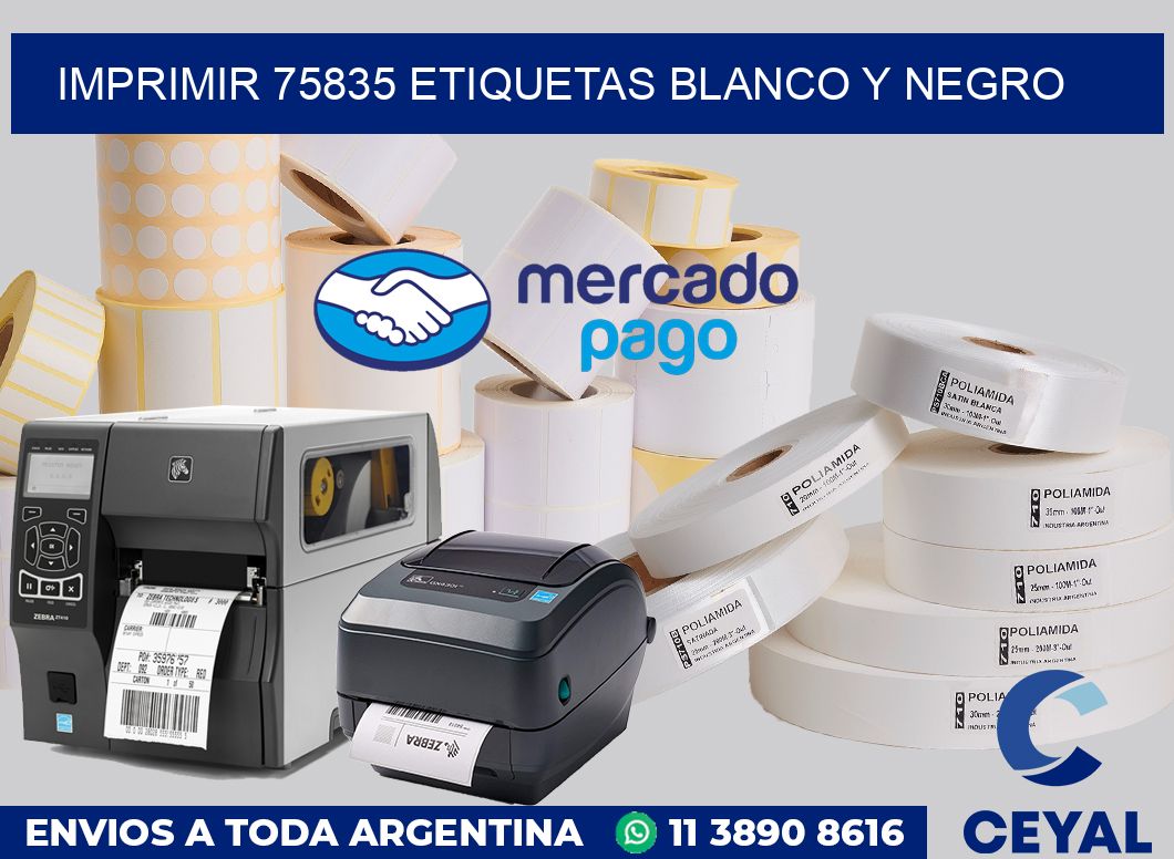 imprimir 75835 etiquetas blanco y negro