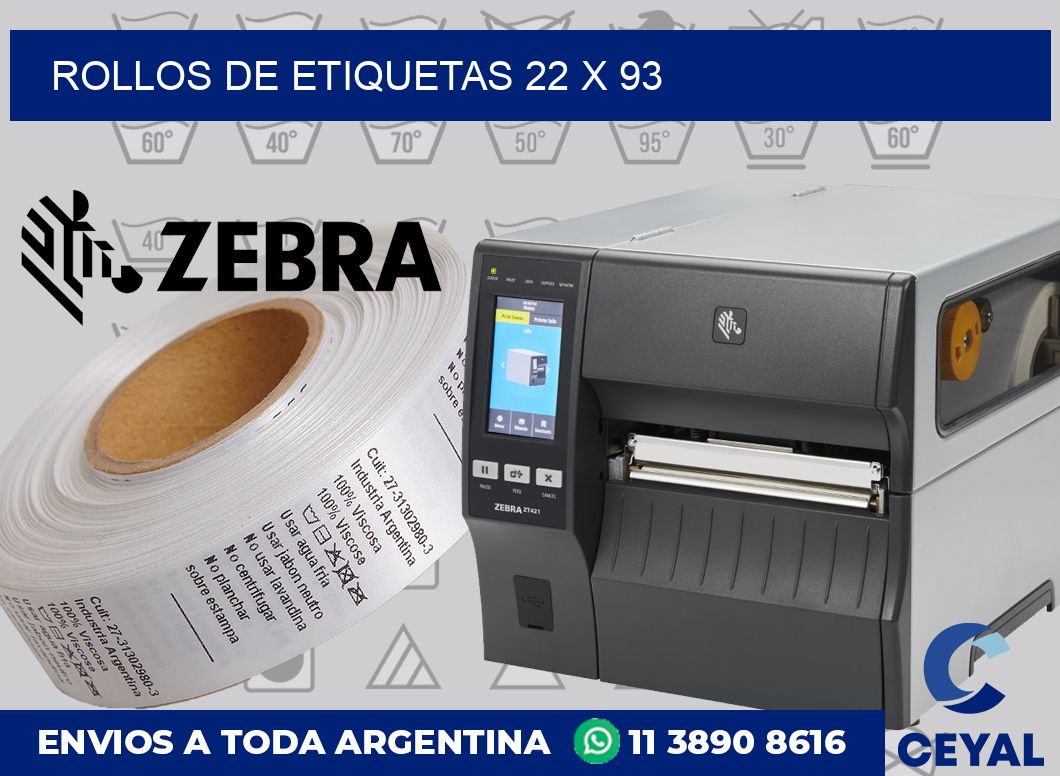 rollos de etiquetas 22 x 93