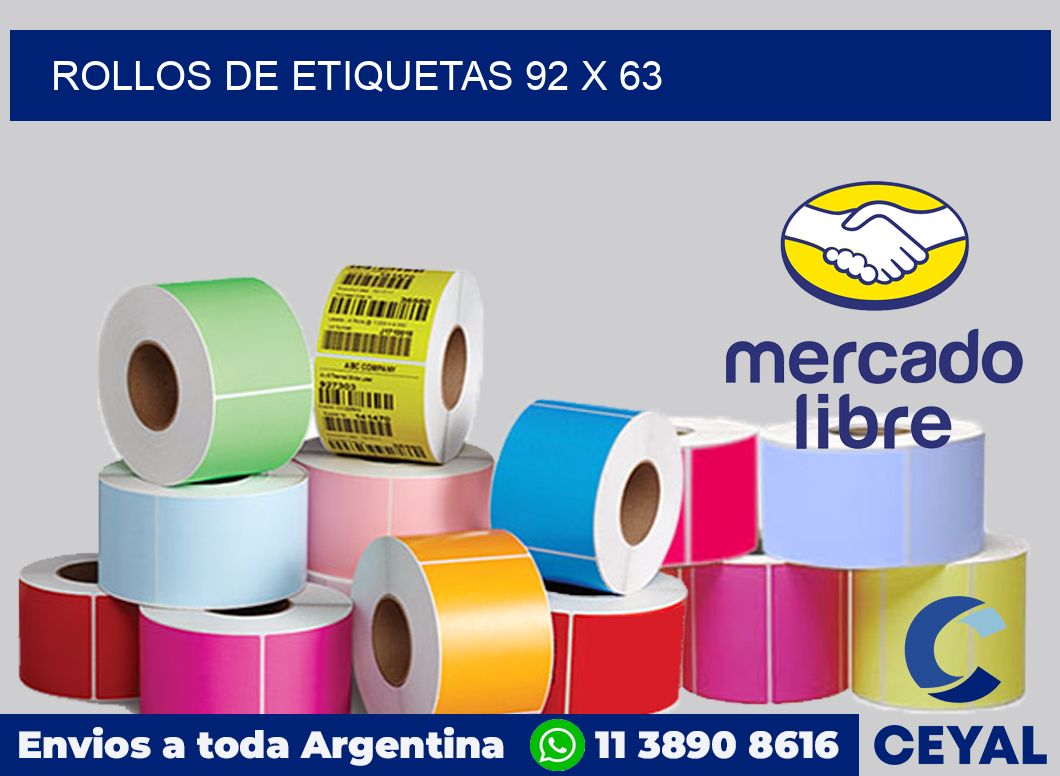rollos de etiquetas 92 x 63