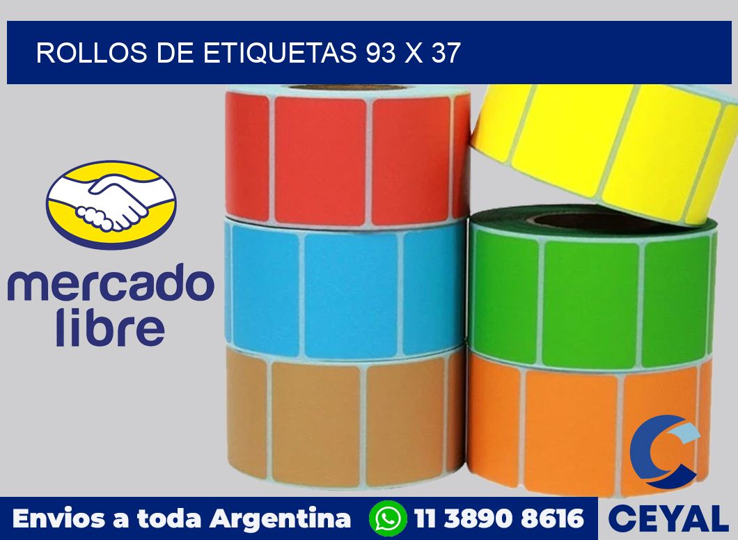 rollos de etiquetas 93 x 37