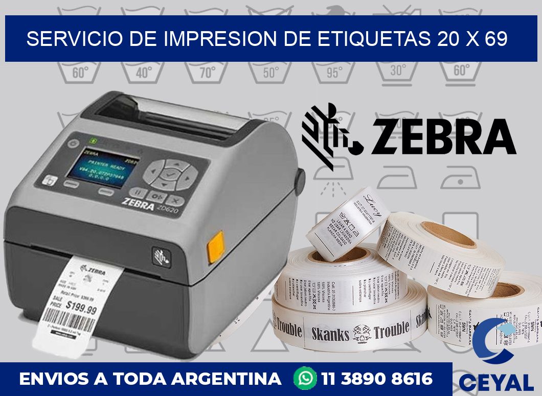 servicio de impresion de etiquetas 20 x 69