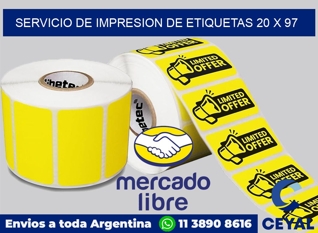 servicio de impresion de etiquetas 20 x 97