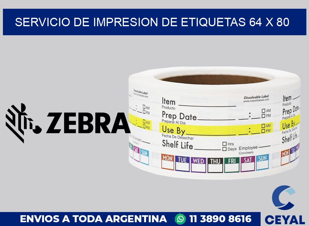 servicio de impresion de etiquetas 64 x 80