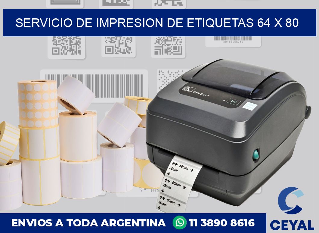 servicio de impresion de etiquetas 64 x 80