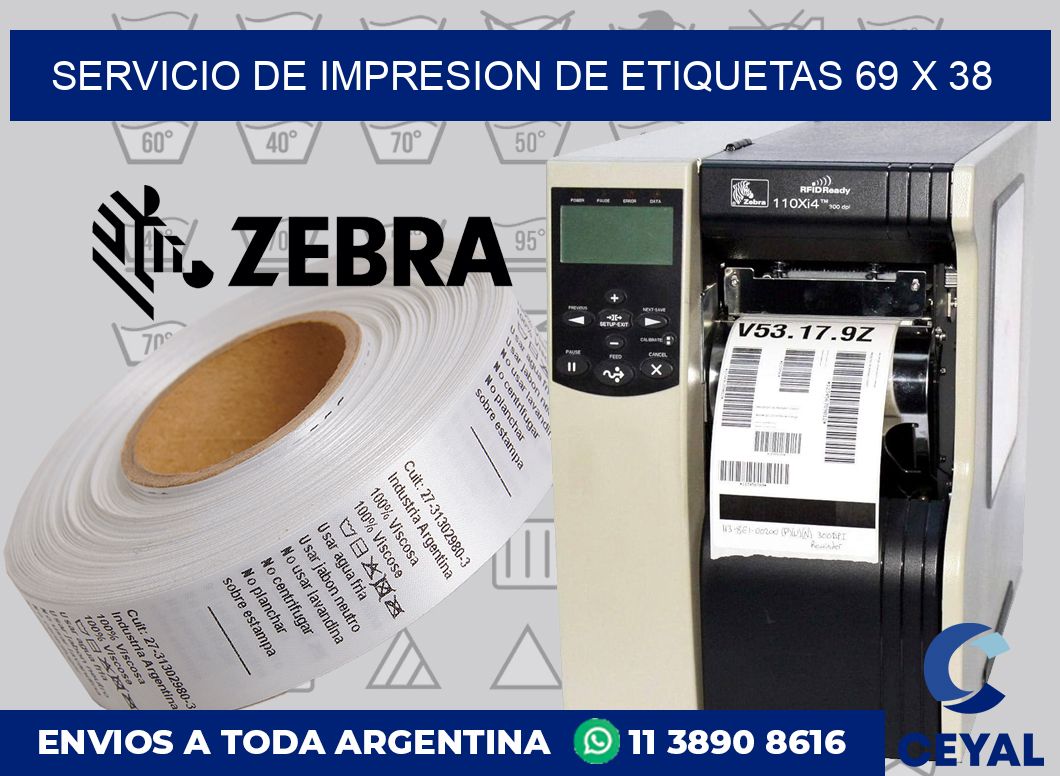 servicio de impresion de etiquetas 69 x 38