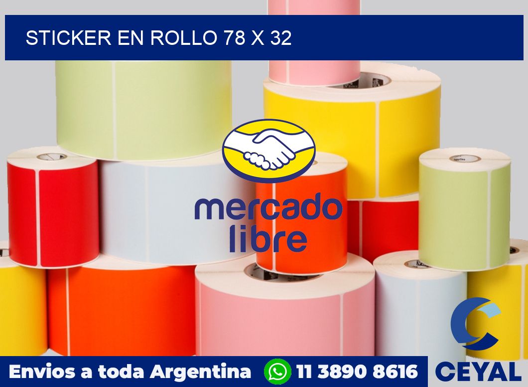 sticker en rollo 78 x 32