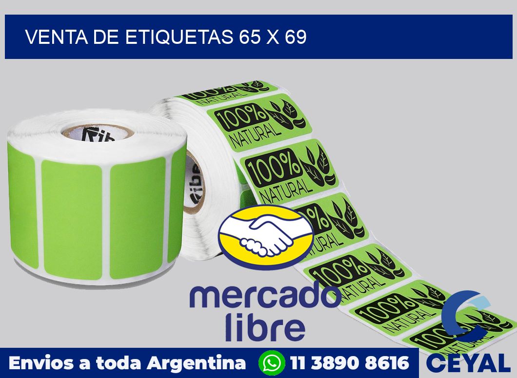 venta de etiquetas 65 x 69