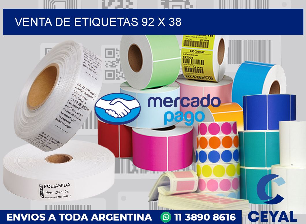 venta de etiquetas 92 x 38