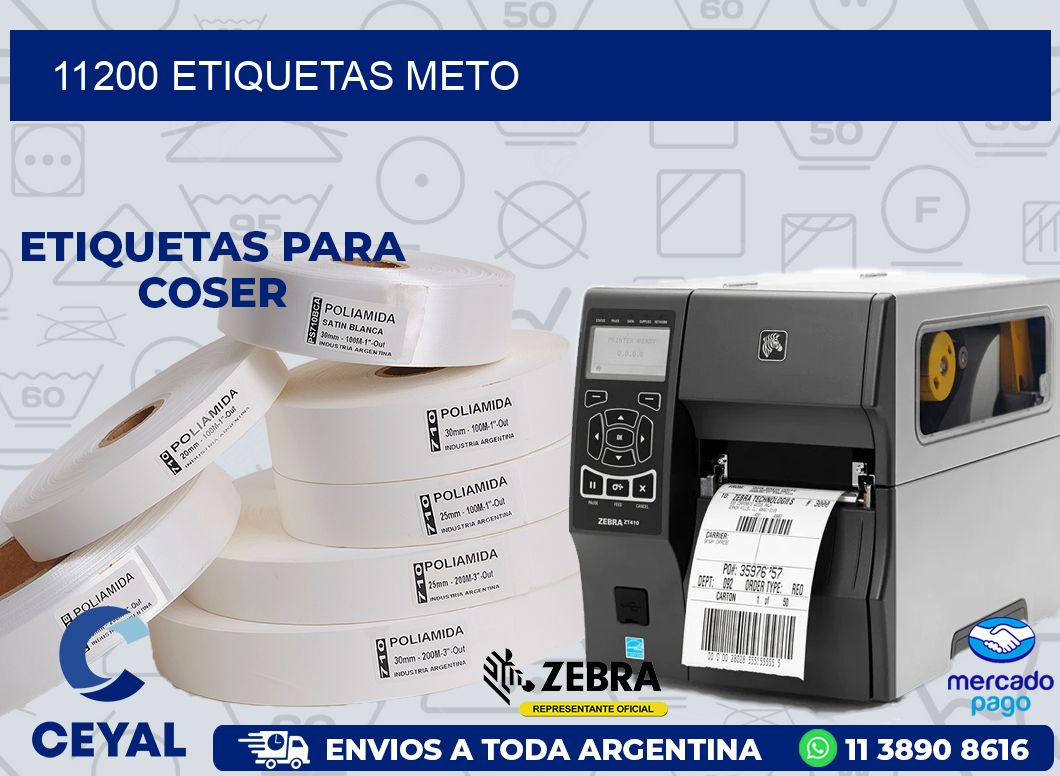 11200 ETIQUETAS METO