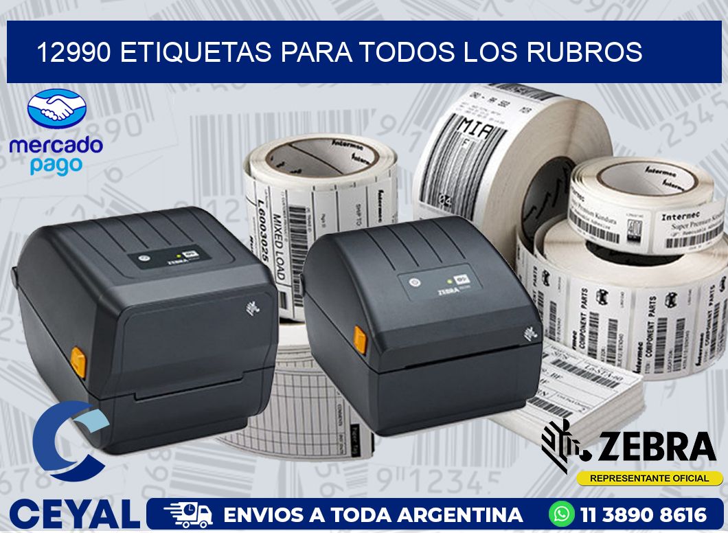 12990 ETIQUETAS PARA TODOS LOS RUBROS