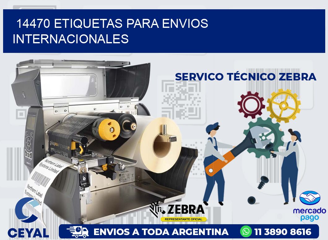 14470 ETIQUETAS PARA ENVIOS INTERNACIONALES