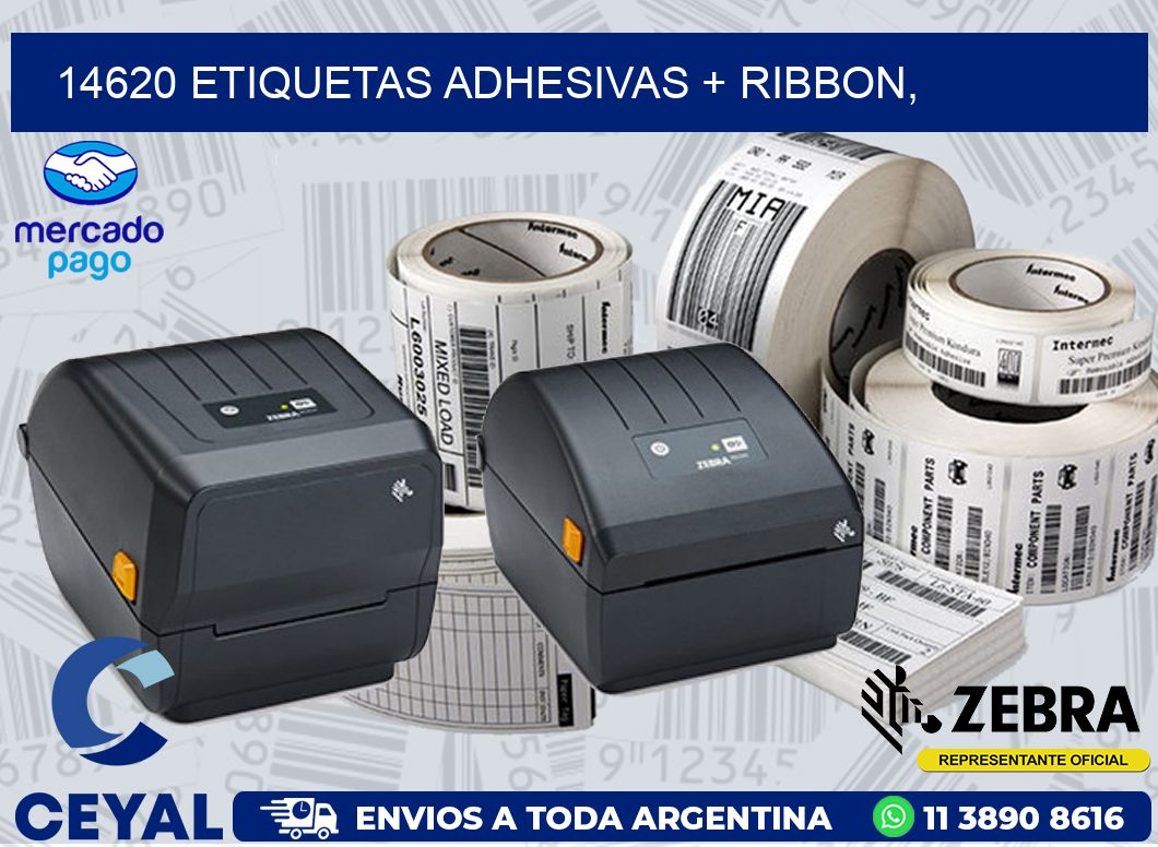 14620 ETIQUETAS ADHESIVAS + RIBBON,