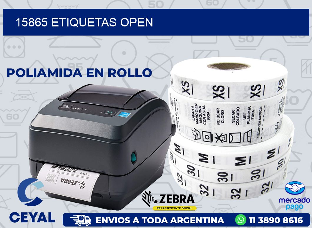 15865 ETIQUETAS OPEN