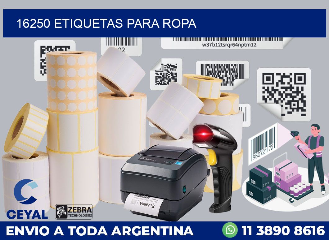 16250 ETIQUETAS PARA ROPA