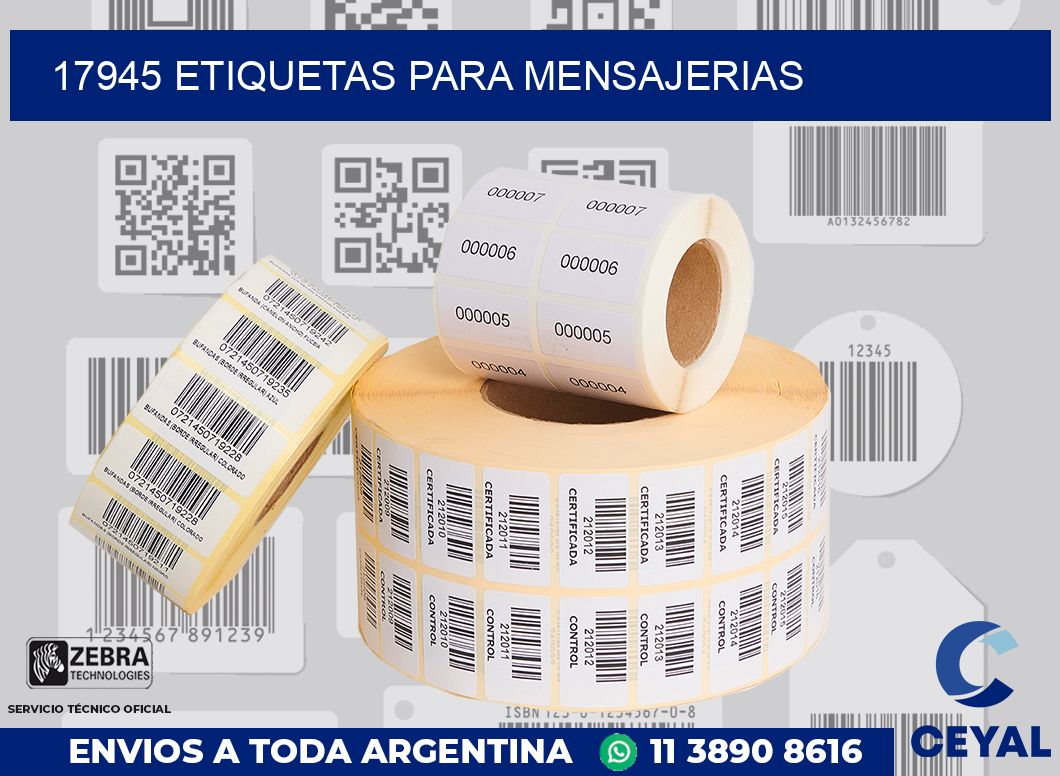 17945 ETIQUETAS PARA MENSAJERIAS
