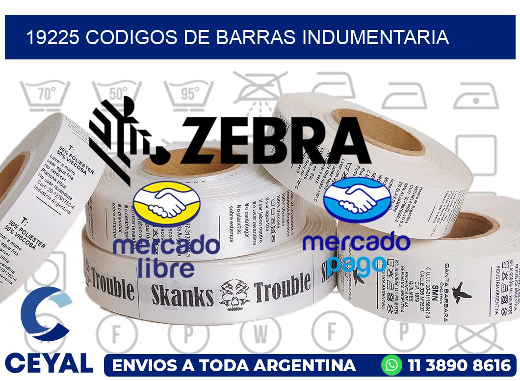19225 CODIGOS DE BARRAS INDUMENTARIA