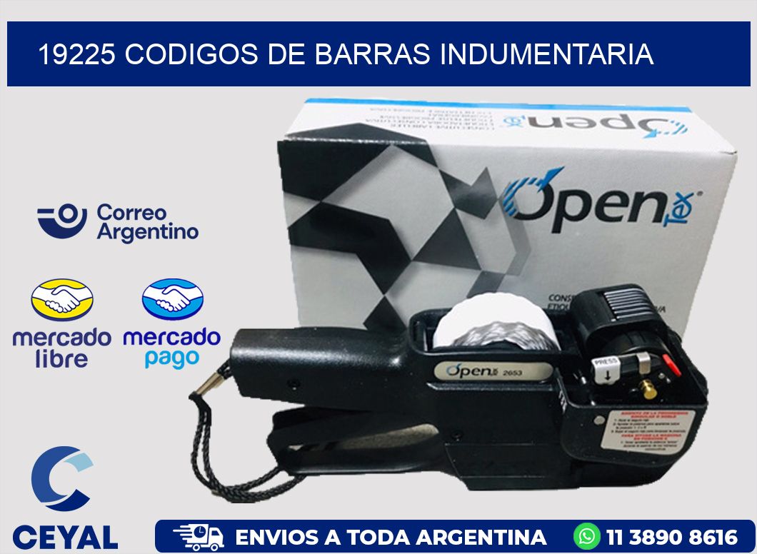 19225 CODIGOS DE BARRAS INDUMENTARIA