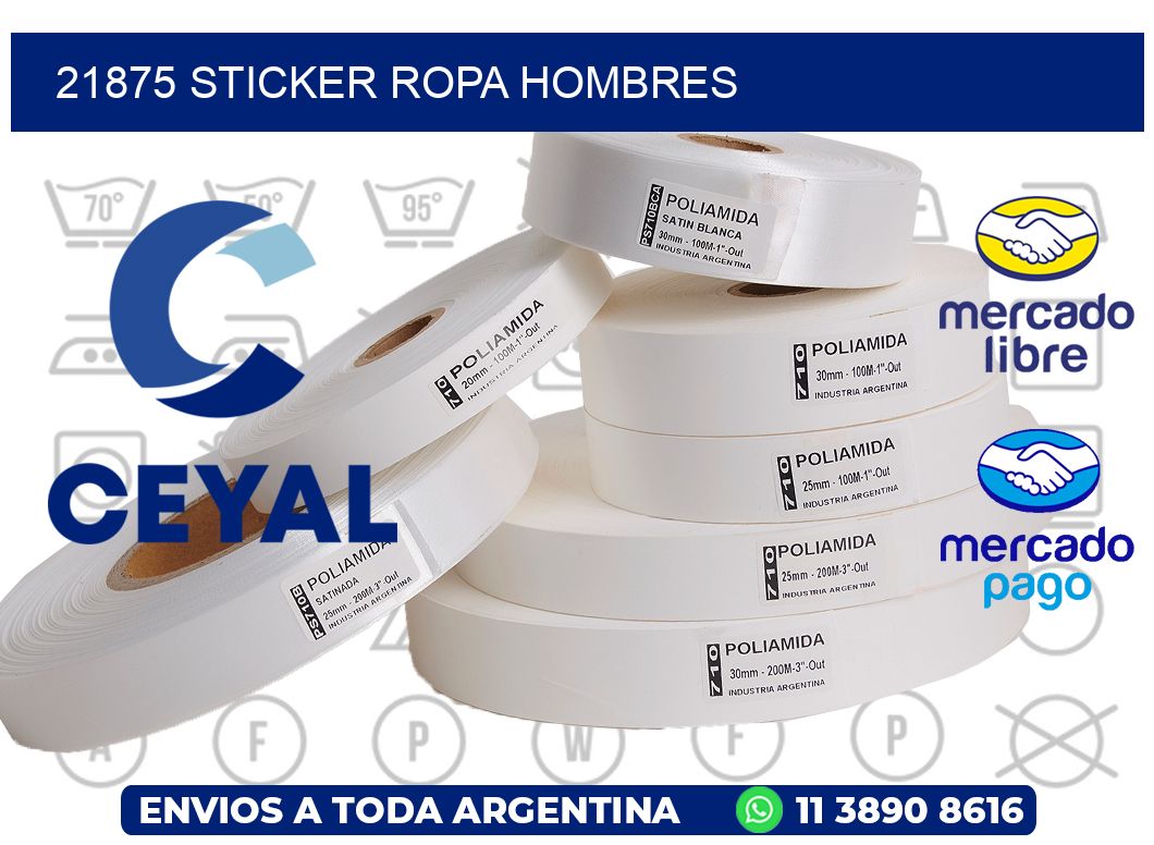 21875 STICKER ROPA HOMBRES