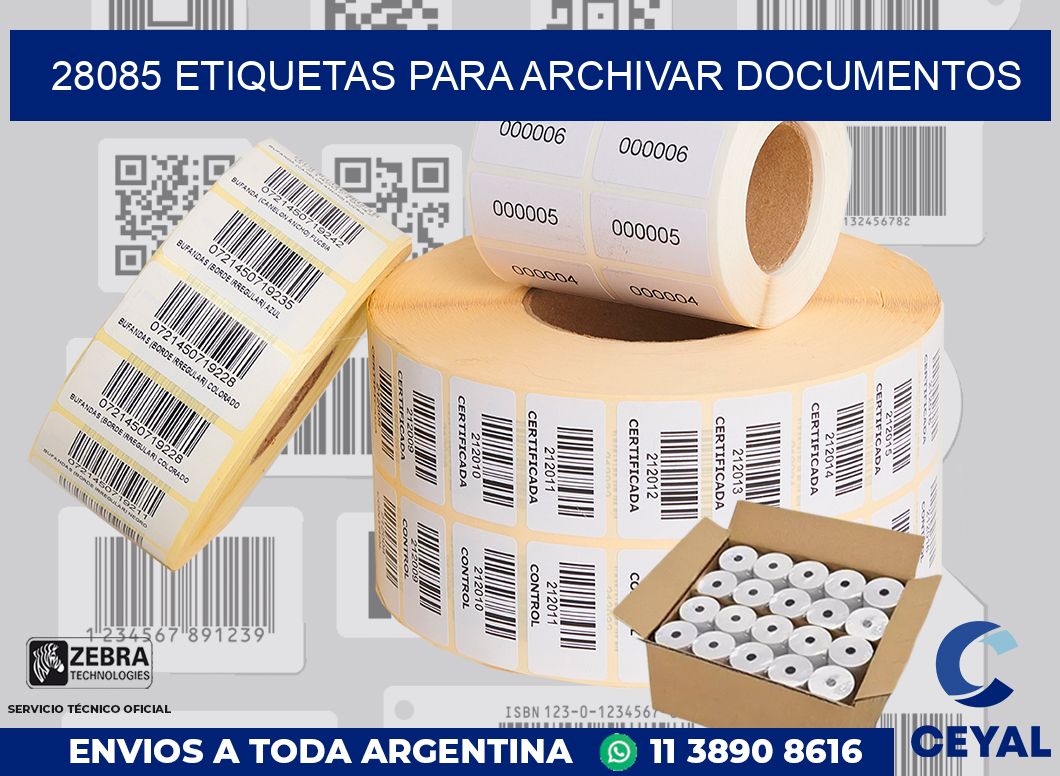 28085 ETIQUETAS PARA ARCHIVAR DOCUMENTOS