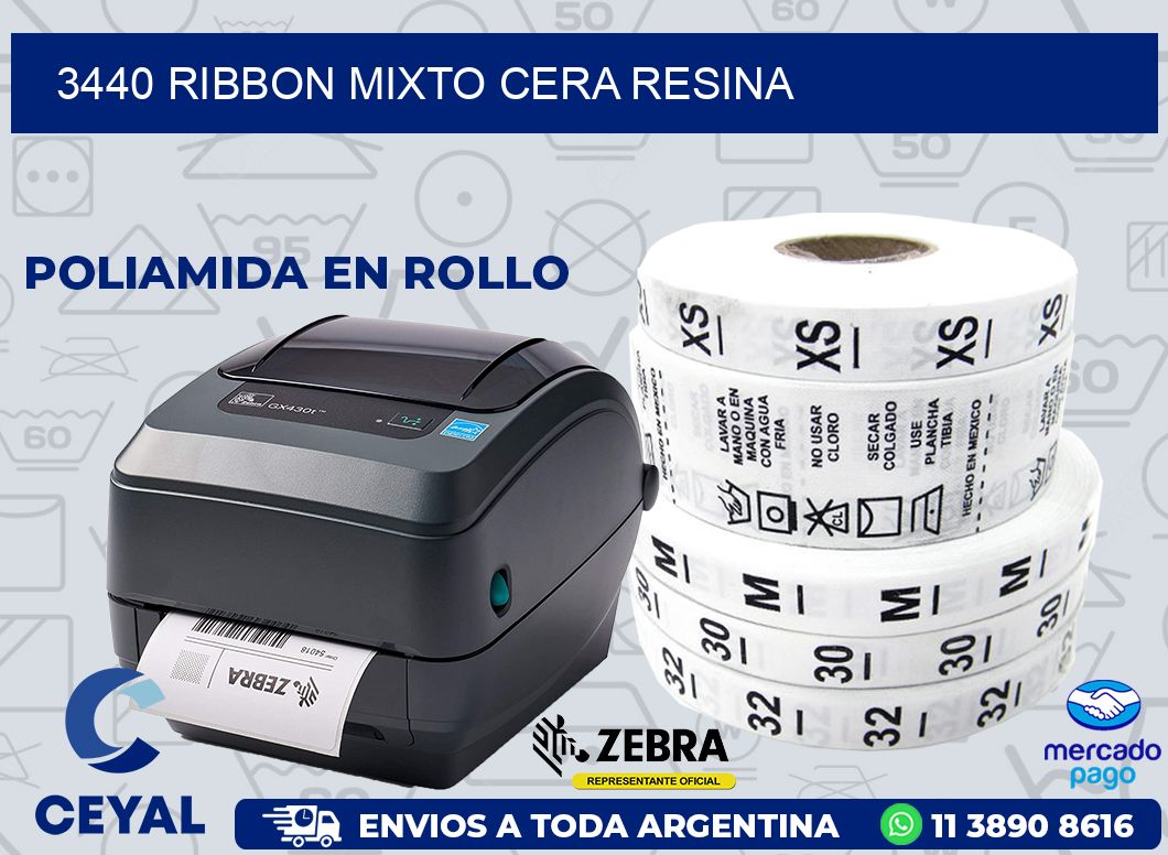 3440 RIBBON MIXTO CERA RESINA
