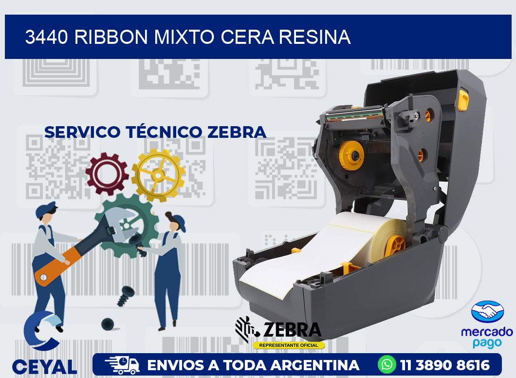 3440 RIBBON MIXTO CERA RESINA