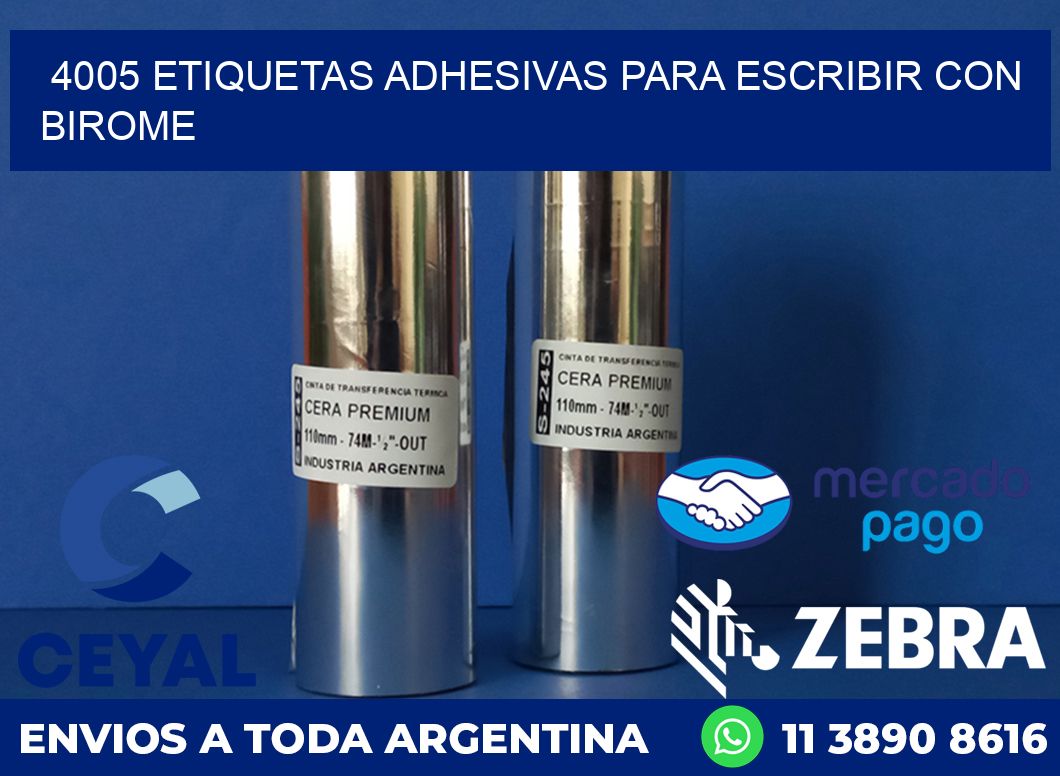 4005 ETIQUETAS ADHESIVAS PARA ESCRIBIR CON BIROME